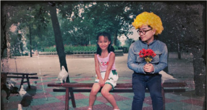 Barndom, kärlek, Konstigt, Photoshop, Romantiskt, Foto, Kina